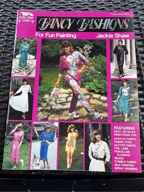 Vintage 1980s Fancy Fashions by Jackie Shaw Paperback S13 - Retro Whimsical Fall